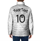 Aotearoa Volleyball Custom Padded Jacket Silver Ferns and Maori Tribal White