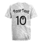Aotearoa Volleyball Custom Rugby Jersey Silver Ferns and Maori Tribal White