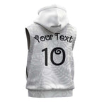 Aotearoa Volleyball Custom Sleeveless Hoodie Silver Ferns and Maori Tribal White