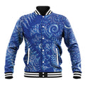 New Zealand Sea Animals Baseball Jacket with Maori Koru Tribal Tattoo and Silver Ferns Aquatic Style