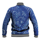New Zealand Sea Animals Baseball Jacket with Maori Koru Tribal Tattoo and Silver Ferns Aquatic Style