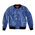 New Zealand Sea Animals Bomber Jacket with Maori Koru Tribal Tattoo and Silver Ferns Aquatic Style