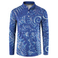 New Zealand Sea Animals Button Sweatshirt with Maori Koru Tribal Tattoo and Silver Ferns Aquatic Style
