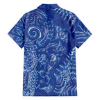 New Zealand Sea Animals Hawaiian Shirt with Maori Koru Tribal Tattoo and Silver Ferns Aquatic Style