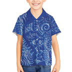 New Zealand Sea Animals Hawaiian Shirt with Maori Koru Tribal Tattoo and Silver Ferns Aquatic Style