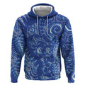 New Zealand Sea Animals Hoodie with Maori Koru Tribal Tattoo and Silver Ferns Aquatic Style
