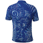 New Zealand Sea Animals Polo Shirt with Maori Koru Tribal Tattoo and Silver Ferns Aquatic Style