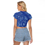 New Zealand Sea Animals Raglan Cropped T Shirt with Maori Koru Tribal Tattoo and Silver Ferns Aquatic Style