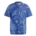 New Zealand Sea Animals Rugby Jersey with Maori Koru Tribal Tattoo and Silver Ferns Aquatic Style