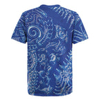 New Zealand Sea Animals Rugby Jersey with Maori Koru Tribal Tattoo and Silver Ferns Aquatic Style