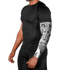 New Zealand Sea Animals Arm Sleeves with Maori Koru Tribal Tattoo and Silver Ferns White Color
