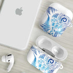 New Zealand Sea Animals AirPods Case with Maori Koru Tribal Tattoo and Silver Ferns Galaxy Style