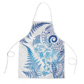 New Zealand Sea Animals Apron with Maori Koru Tribal Tattoo and Silver Ferns Galaxy Style
