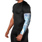 New Zealand Sea Animals Arm Sleeves with Maori Koru Tribal Tattoo and Silver Ferns Galaxy Style