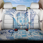 New Zealand Sea Animals Back Car Seat Cover with Maori Koru Tribal Tattoo and Silver Ferns Galaxy Style