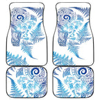 New Zealand Sea Animals Car Mats with Maori Koru Tribal Tattoo and Silver Ferns Galaxy Style