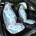 New Zealand Sea Animals Car Seat Cover with Maori Koru Tribal Tattoo and Silver Ferns Galaxy Style
