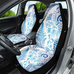 New Zealand Sea Animals Car Seat Cover with Maori Koru Tribal Tattoo and Silver Ferns Galaxy Style