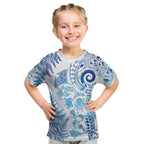 New Zealand Sea Animals Kid T Shirt with Maori Koru Tribal Tattoo and Silver Ferns Galaxy Style