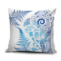 New Zealand Sea Animals Pillow Cover with Maori Koru Tribal Tattoo and Silver Ferns Galaxy Style