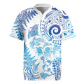 New Zealand Sea Animals Rugby Jersey with Maori Koru Tribal Tattoo and Silver Ferns Galaxy Style