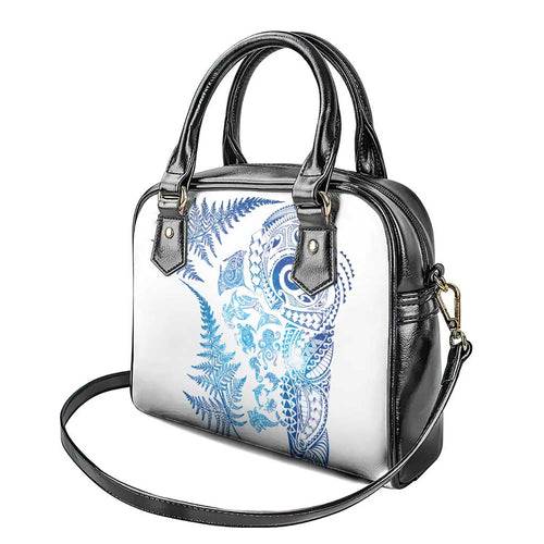 New Zealand Sea Animals Shoulder Handbag with Maori Koru Tribal Tattoo and Silver Ferns Galaxy Style