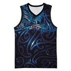 New Zealand New Year-Matariki Basketball Jersey Aotearoa Maori Tattoo Galaxy Sky
