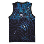 New Zealand New Year-Matariki Basketball Jersey Aotearoa Maori Tattoo Galaxy Sky