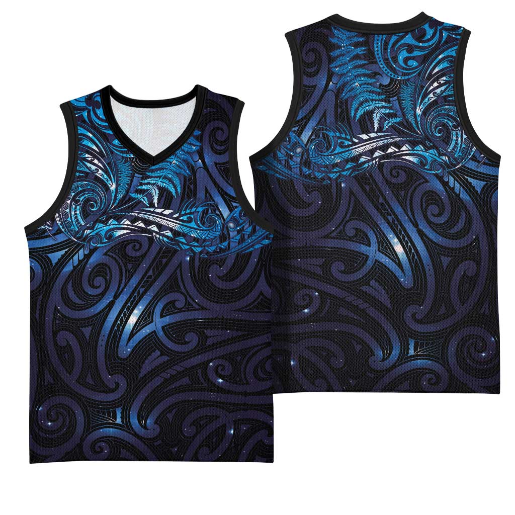 New Zealand New Year-Matariki Basketball Jersey Aotearoa Maori Tattoo Galaxy Sky