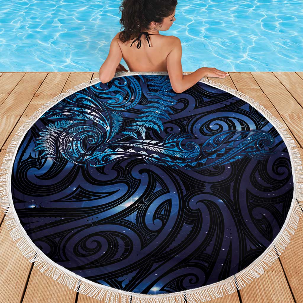 New Zealand New Year-Matariki Beach Blanket Aotearoa Maori Tattoo Galaxy Sky