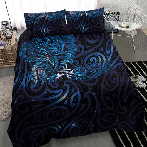 New Zealand New Year-Matariki Bedding Set Aotearoa Maori Tattoo Galaxy Sky