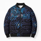 New Zealand New Year-Matariki Bomber Puffer Jacket Aotearoa Maori Tattoo Galaxy Sky