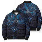 New Zealand New Year-Matariki Bomber Puffer Jacket Aotearoa Maori Tattoo Galaxy Sky