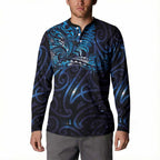 New Zealand New Year-Matariki Button Sweatshirt Aotearoa Maori Tattoo Galaxy Sky