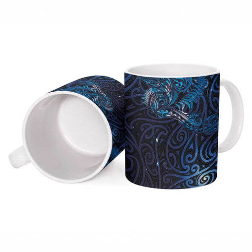 New Zealand New Year-Matariki Ceramic Mug Aotearoa Maori Tattoo Galaxy Sky