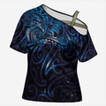 New Zealand New Year-Matariki Cross Shoulder Shirt Aotearoa Maori Tattoo Galaxy Sky
