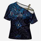 New Zealand New Year-Matariki Cross Shoulder Shirt Aotearoa Maori Tattoo Galaxy Sky