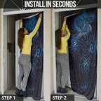 New Zealand New Year-Matariki Door Cover Aotearoa Maori Tattoo Galaxy Sky