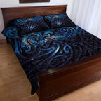 New Zealand New Year-Matariki Quilt Bed Set Aotearoa Maori Tattoo Galaxy Sky