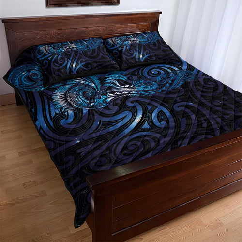 New Zealand New Year-Matariki Quilt Bed Set Aotearoa Maori Tattoo Galaxy Sky