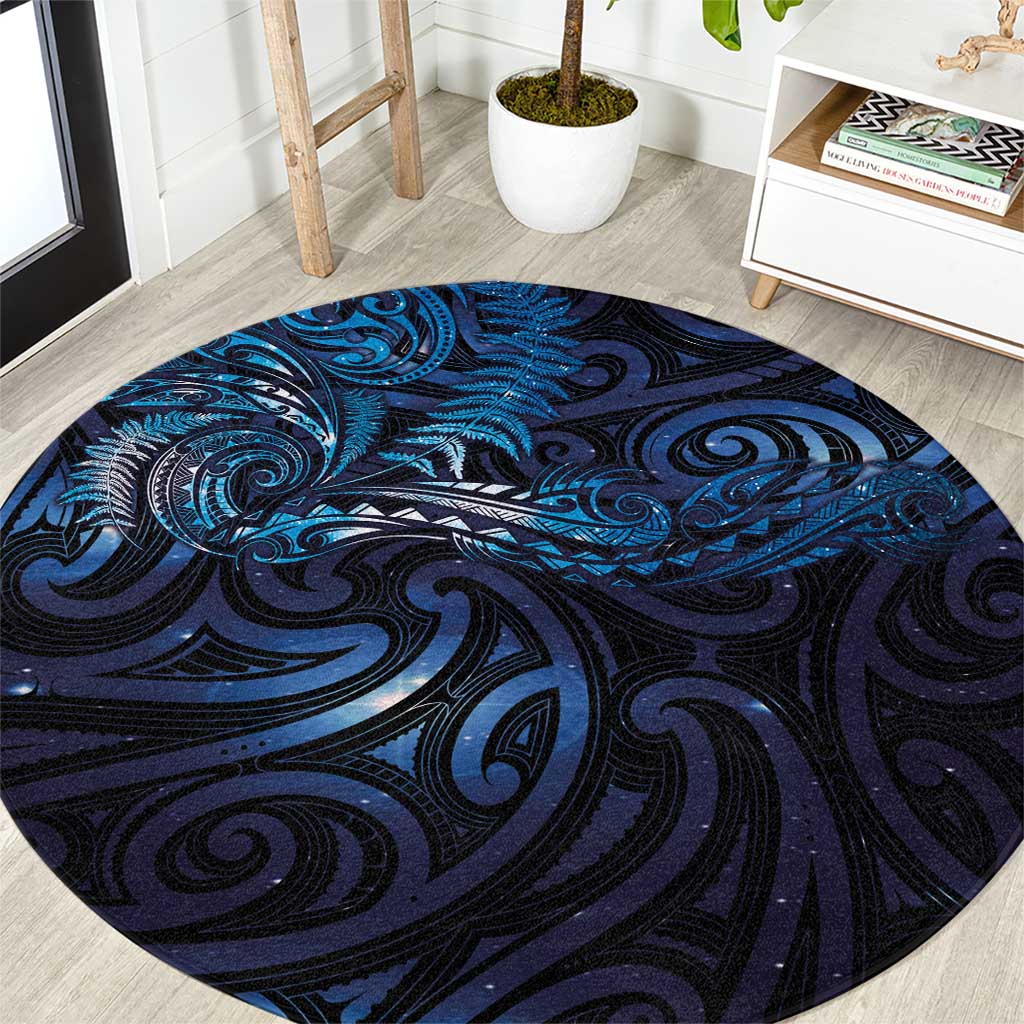 New Zealand New Year-Matariki Round Carpet Aotearoa Maori Tattoo Galaxy Sky