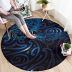 New Zealand New Year-Matariki Round Carpet Aotearoa Maori Tattoo Galaxy Sky