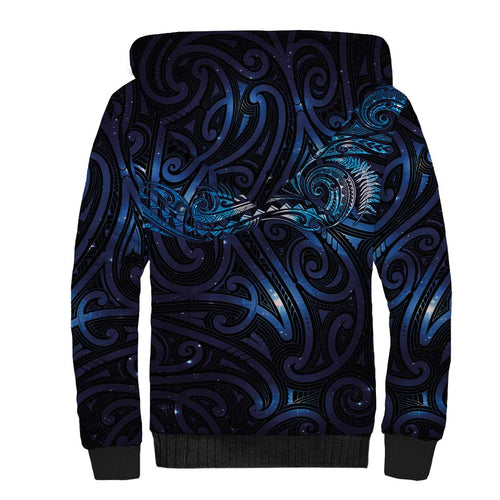 New Zealand New Year-Matariki Sherpa Hoodie Aotearoa Maori Tattoo Galaxy Sky