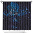 New Zealand New Year-Matariki Shower Curtain Aotearoa Maori Tattoo Galaxy Sky