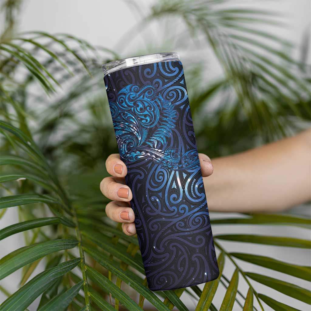 New Zealand New Year-Matariki Skinny Tumbler Aotearoa Maori Tattoo Galaxy Sky