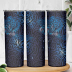 New Zealand New Year-Matariki Skinny Tumbler Aotearoa Maori Tattoo Galaxy Sky