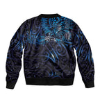 New Zealand New Year-Matariki Sleeve Zip Bomber Jacket Aotearoa Maori Tattoo Galaxy Sky