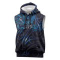 New Zealand New Year-Matariki Sleeveless Hoodie Aotearoa Maori Tattoo Galaxy Sky