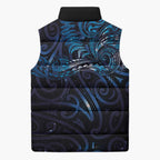 New Zealand New Year-Matariki Sleeveless Puffer Jacket Aotearoa Maori Tattoo Galaxy Sky