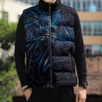 New Zealand New Year-Matariki Sleeveless Puffer Jacket Aotearoa Maori Tattoo Galaxy Sky